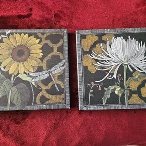 gilt slate flora IV CANVAS WALL ART BY ARTIST HOPE HANSEN